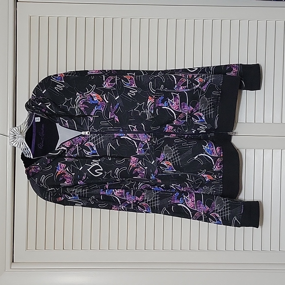 Robert Graham zip up hoodie sweat shirt size L